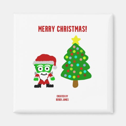 Christmas FrankenCheese 2 Zoll Square Magnet (Vorne)