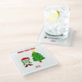 Christmas FrankenCheese Glass Untersetzer (Schrägansicht)