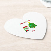 Christmas FrankenCheese Heart Paper Untersetzer (angewinkelt)
