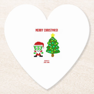 Christmas FrankenCheese Heart Paper Untersetzer