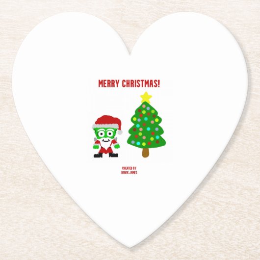 Christmas FrankenCheese Heart Paper Untersetzer (Vorderseite)