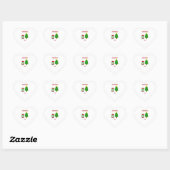 Christmas FrankenCheese Heart Sticker (Blatt)