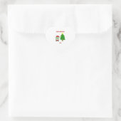 Christmas FrankenCheese Heart Sticker (Tasche)