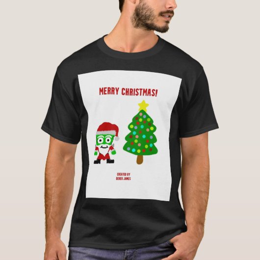 Christmas FrankenCheese Men's Black Basic T Shirt (Vorderseite)