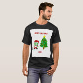 Christmas FrankenCheese Men's Black Basic T Shirt (Vorne ganz)
