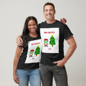 Christmas FrankenCheese Men's Black Basic T Shirt (Unisex)