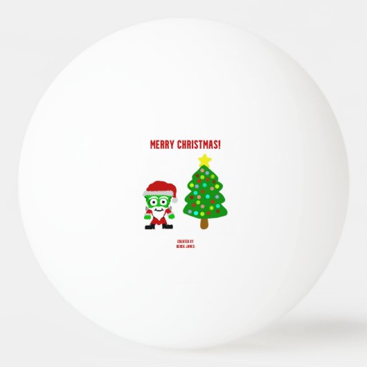 Christmas FrankenCheese Ping Pong Ball Tischtennisball (Vorderseite)