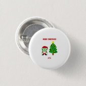 Christmas FrankenCheese Round Button (Vorne & Hinten)