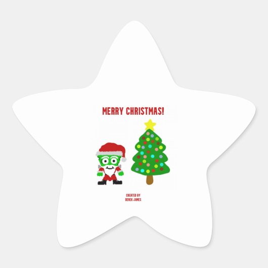 Christmas FrankenCheese Star Sticker (Vorderseite)