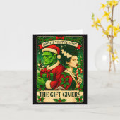 Christmas Frankenstein And Bride The Lovers Tarot Karte (Gelbe Blume)