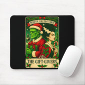 Christmas Frankenstein And Bride The Lovers Tarot Mousepad (Mit Mouse)