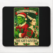 Christmas Frankenstein And Bride The Lovers Tarot  Mousepad (Vorne)