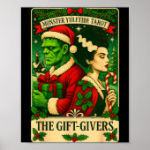 Christmas Frankenstein And Bride The Lovers Tarot Poster (Vorne)