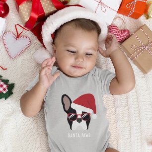 Christmas French Bulldog Baby Strampler