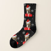 Christmas French Bulldog dog socks Socken (Links - Außen)