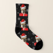 Christmas French Bulldog dog socks Socken (Rechts - Außen)