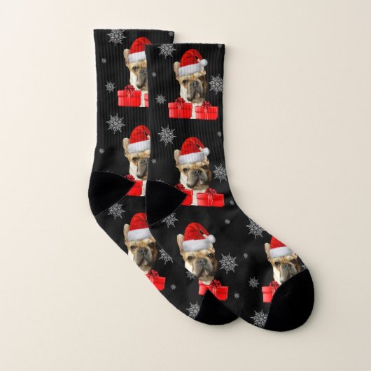 Christmas French Bulldog dog socks Socken (Paar)