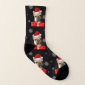 Christmas French Bulldog dog socks Socken (Links - Innen)