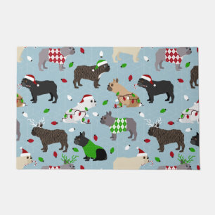 Christmas French Bulldog Doormat Fußmatte