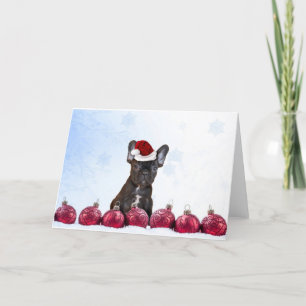 Christmas French Bulldog Feiertagskarte