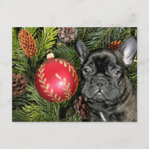 Christmas French Bulldog Feiertagspostkarte