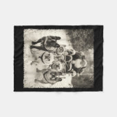 Christmas French Bulldog Fleecedecke (Vorderseite (Horizontal))