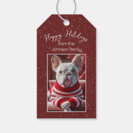 Christmas French Bulldog Geschenkanhänger