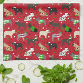 Christmas French Bulldog Geschirrtuch (Gefaltet)