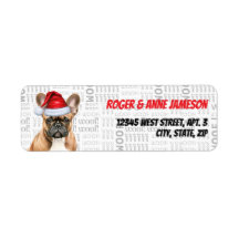 Christmas French Bulldog Lover Holiday Adresse
