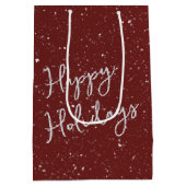 Christmas French Bulldog Mittlere Geschenktüte (Rückseite)