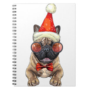 Christmas  French bulldog Notizblock