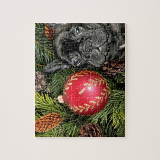 Christmas French Bulldog Puzzle (Vertikal)