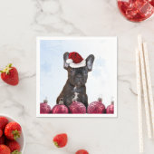 Christmas French Bulldog Serviette (Beispiel)