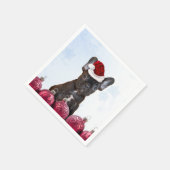 Christmas French Bulldog Serviette (Ecke)