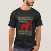 Christmas French Bulldog Ugly Sweater Funny Dog Lo T-Shirt (Vorderseite)
