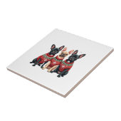 Christmas French Bulldogs Xmas Frenchie Dog Fliese (Seite)
