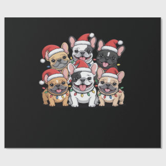 Christmas French Dogs Oversized T-Shirt Geschenkpapier