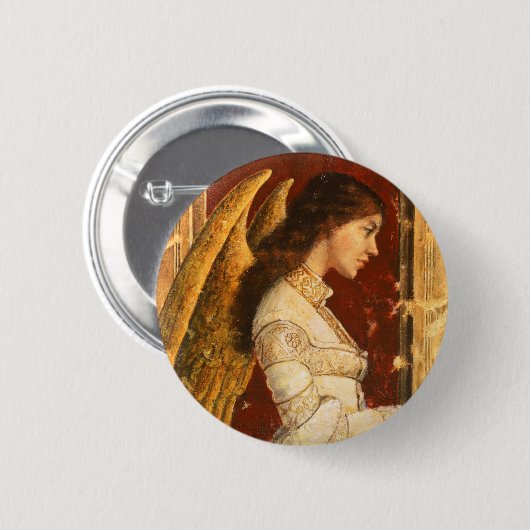 Christmas Fresco Angel Button (Vorne & Hinten)