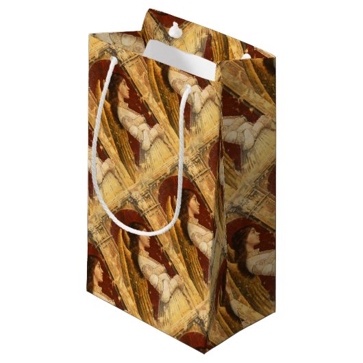 Christmas Fresco Angel Kleine Geschenktüte (Vorderseite Schrägansicht)