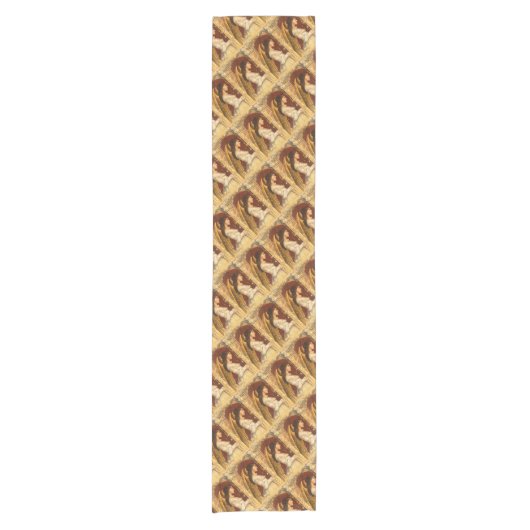 Christmas Fresco Angel Kurzer Tischläufer (Vorderseite)