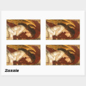 Christmas Fresco Angel Rechteckiger Aufkleber (Blatt)