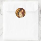 Christmas Fresco Angel Runder Aufkleber (Tasche)