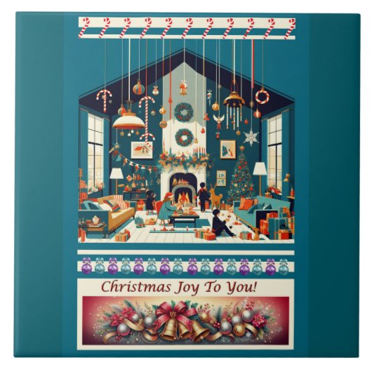 CHRISTMAS FREUEN SICH AUF SIE! FLIESE (Vorderseite)