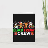 Christmas Friday Shopng Crew Black Shopng Family F Karte (Vorderseite)