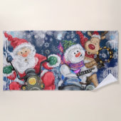 Christmas Friends Beach Handtuchgeschenk - Funny Strandtuch (Vorderseite)