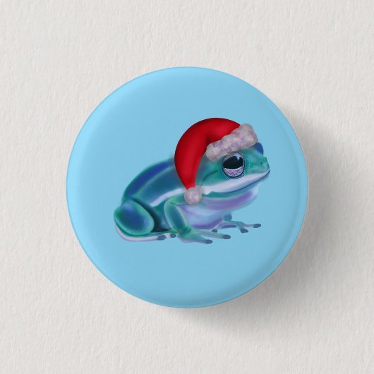 Christmas frog button (Vorderseite)