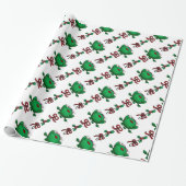 Christmas Frog Mistletoe Ribbon Muster Geschenkpapier (Ungerollt)