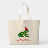 Christmas Frog Tote Bag Jumbo Stoffbeutel (Rückseite)