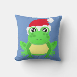 Christmas Frog Weihnachtsmannmütze Novelty Funny B Kissen