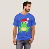 Christmas Frog Weihnachtsmannmütze Novelty Funny B T-Shirt (Vorne ganz)